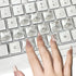 Transparent Glass Long Nail Keyboard Caps 80 Raised Cat Head Keyboard Stickers,