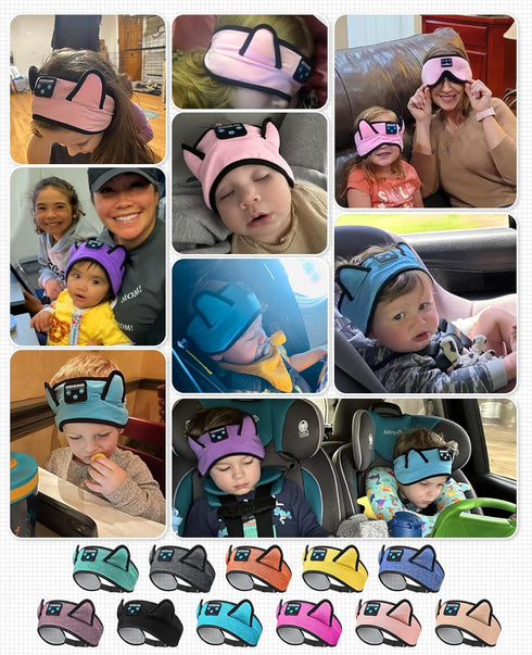 Kids Headphones Over Ear Toddler/Baby Headband, Volume Limited, Soft Headband for Learning, Travel, Sleep