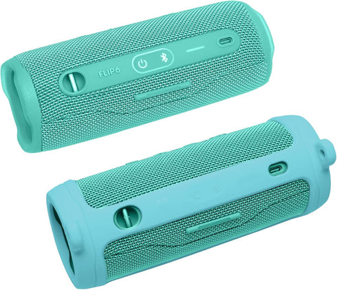 LTGEM Silicone Protective Case for JBL Flip 6 Portable Bluetooth Speaker, Teal (Case Only)