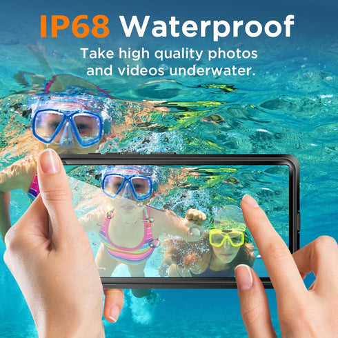 for Motorola Moto G Power 5G 2024 Case Waterproof,Built-in Lens&Screen Protector/Full Body Shockproof/20 FT Military Drop Proof/Dustproof/IP68 Underwater/Magnetic Cover for Moto Power 5g 2024-Black