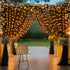 Wish Care 10x10FT Black Wrinkle Free Backdrop Curtains with Lights String for Parties - Photo Curtain Backdrop