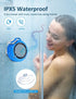 Kunodi Outdoor Waterproof Bluetooth Speaker, Wireless Portable Mini Shower Travel Speaker with Subwoofer, Enhanced Bass, Built in Mic for Sports, Pool, Beach, Hiking, Camping