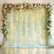 Fomcet Sage Green Tulle Backdrop Curtains with Lights String 10FT X 10FT