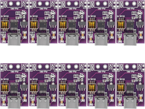 DWEII 10-Pack Type-C QC AFC PD2.0 PD3.0 to DC Spoof Scam Fast Charge