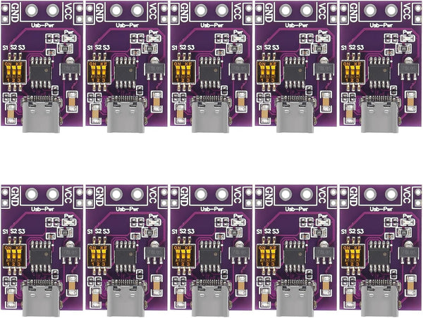 DWEII 10-Pack Type-C QC AFC PD2.0 PD3.0 to DC Spoof Scam Fast Charge