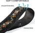Padwa Lifestyle Camera Strap - 2" Full Grain Leather Ends, Vintage Embroidered Cotton Weave Soft Suede Fabric Padded
