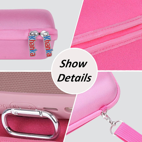 Khanka Hard Travel Case for JBL Flip 6 Waterproof Portable Bluetooth Speaker, Pink