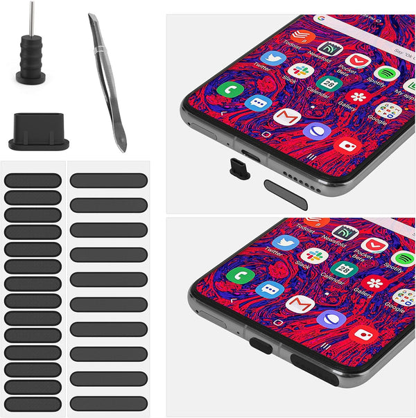 Anti Dust Kit for iPhone 15 Plus Pro Max, USB C TYPE C Plugs x5, Samsung Galaxy S24
