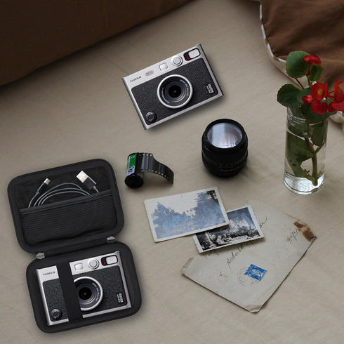 Hard Carrying Case for Fujifilm Instax Mini EVO Instant Camera, Travel Storage Case with Mesh Pocket for Accessories,