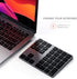 Satechi Bluetooth Extended Numeric Keypad, Slim Rechargeable 34-Key Numberpad for M2/M1 MacBook Pro/Air, Space Gray