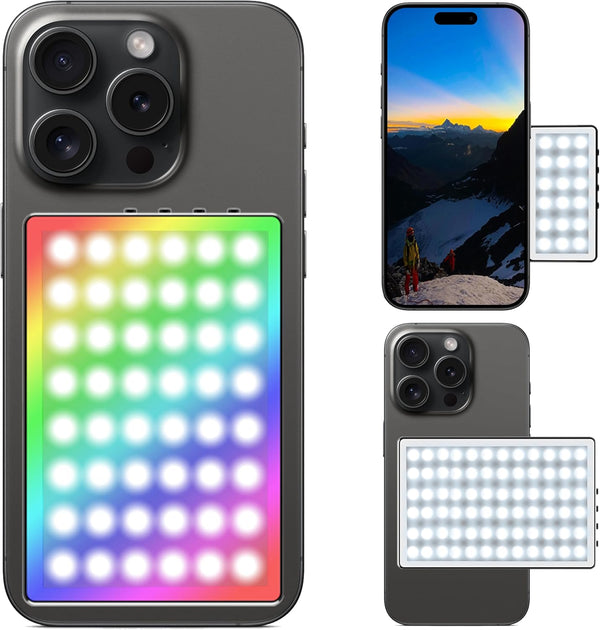 ITOTIN Magnetic Selfie Fill Light for Phone, LED Dual-Sided Portable Video Light, Compatible