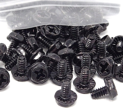 Honbay 100PCS 6#-32x6 Hex Phillips Head Replacement Screws for PC Computer Cases