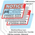 6-Pack Double Sided 3.5"x2.5" Notice Vehicle is Equipped With Audio And Video Recording Devices Consent Sticker, Vinyl