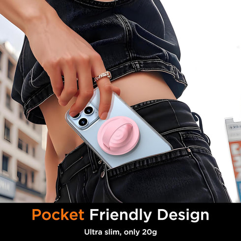 HSAOHD Upgraded Magnetic Phone Grip, Liquid Silicone Soft and Portable, Removable Finger Loop Ring Grip Holder