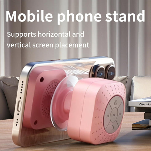 Bizooth Bluetooth Shower Speakers, Suction Cup Mic for Bathroom, Portable Small Wireless Speaker for Outdoor Party