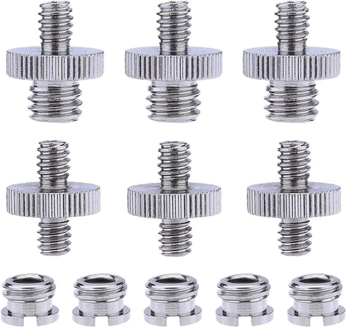 Sunmns 1/4 inch and 3/8 inch Converter Screw Adapter Mount Set for Camera, Tripod, Monopod, Ballhead, Light Stand