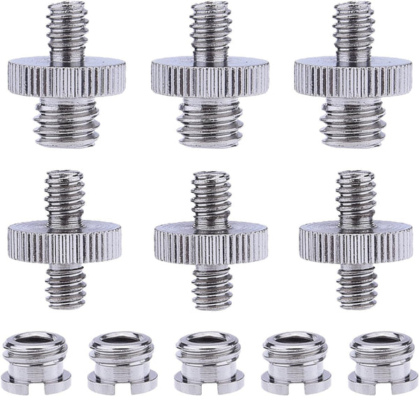 Sunmns 1/4 inch and 3/8 inch Converter Screw Adapter Mount Set for Camera, Tripod, Monopod, Ballhead, Light Stand