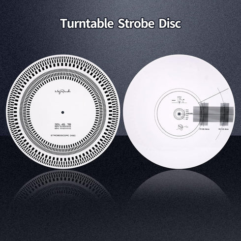 Turntable Strobe Disc LP Stroboscope Mat for Rotational Speed Detection, Calibration Disc for Record Player