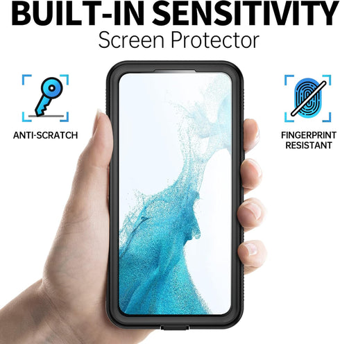 BEASTEK TRE Series Waterproof Case for Samsung Galaxy S22 Plus, IP68 Shockproof Full Body Cover with Screen Protector