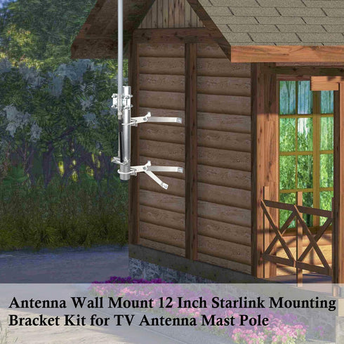 XRDS-RF Antenna Wall Mount 12 Inch Heavy-Duty Stand Off Bracket, Windproof Antenna Mounting (2-Leg + 3-Leg)