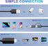 2-in-1 HDMI Cable for Android Phones & Tablets, 6.6ft MHL Adapter, 1080P HDTV Mirroring & Charging, USB Type C & Micro