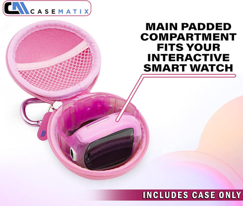 CASEMATIX Smartwatch Travel Case for Little Tikes Tobi, Tobi 2 Robot Smartwatch - Hard Case with Carabiner and