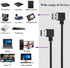 2 Pack Left & Right Angle USB 3.0 A Cable, 90 Degree Type A Male Data and Charging Extension Cable (0.3M/1ft-Black)