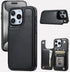 Wallet Case Compatible with iPhone 15 Pro Max (6.7"), Slim Protective Case with Card Holder and Screen Protective