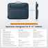 MoKo 9-11 Inch Tablet Sleeve Bag, Fits iPad Air 5/4th 10.9, iPad Pro 11 Inch, iPad 9/8th 10.2, iPad 10th 10.9, Tab S8/S9 11",Waterproof Polyester Bag with Double Pockets,Retractable Handle, Indigo