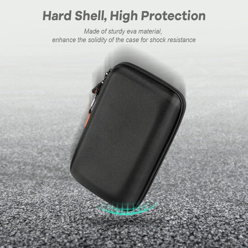 GLCON Shockproof Hard Shell Carrying Case for GPS, External Hard Drive, Power Bank, Charger, Cable, Heart Monitor, Cell