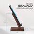 LUCKY BEAN Wood Phone Stand, Desktop Wooden Phone Holder, Portable Office Phone Stand for Desk, Wood ipad Stand