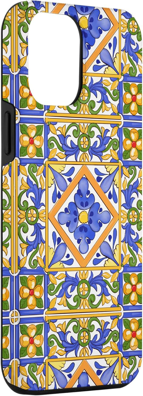 iPhone 14 Pro Max Case - Sicilian Italian Summer Tiles Mosaic Majolica Art Design