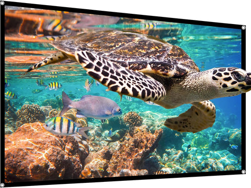 HUANYINGBJB Projector Screen, 4K 16:9 HD Rear Front Projector Screen Foldable Projection Screen