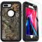 Compatible iPhone 7 Plus 8 Plus Case with Screen Protector, Rugged Heavy Duty Camo Case for Men, Shockproof 3-Layer