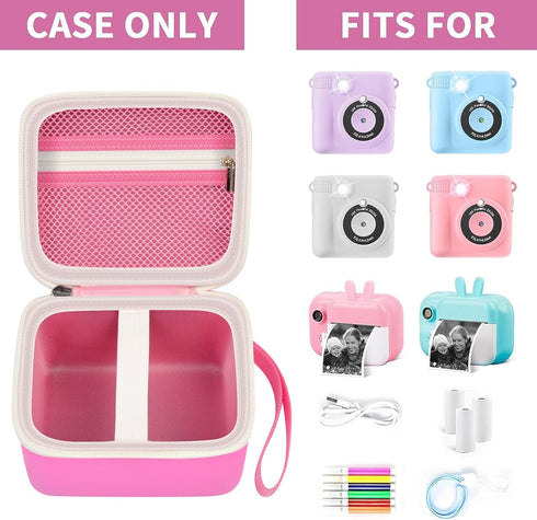PAIYULE Kid Camera Case - Compatible with Instant Camera for Kids, Storage Holder Bag for Girls Toddler Camera (Light
