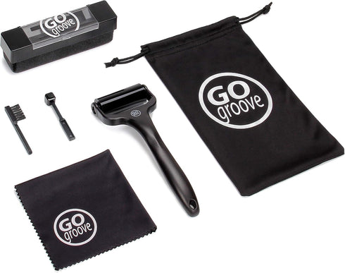 GOgroove 6-in-1 Vinyl Record Cleaner Kit - Velvet Record Brush for Turntable