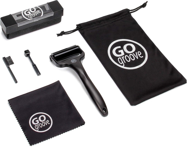 GOgroove 6-in-1 Vinyl Record Cleaner Kit - Velvet Record Brush for Turntable