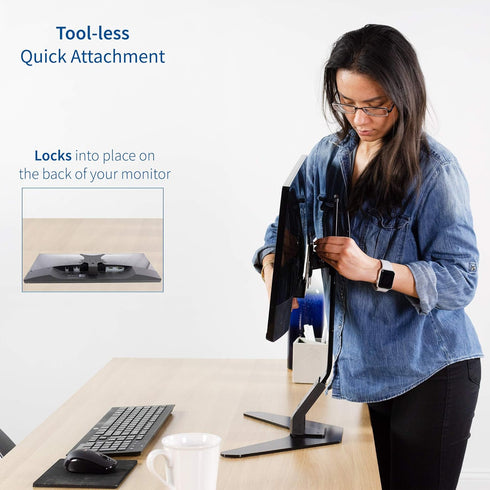 VIVO Quick Attach VESA Adapter Plate Bracket for Dell Monitors - S2218, S2318, S2319, S2418, S2419H, S2718, S2719,