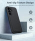 FNTCASE Samsung Galaxy S24 Case: Rugged Dual Layer, Shockproof, Non-Slip, Military Drop Protection, 6.2" Black Matte -