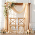 Wedding Arch Draping Fabric, 1 Panel 28" x 19Ft Champagne Sheer Backdrop Curtain for Ceremony Party Decor