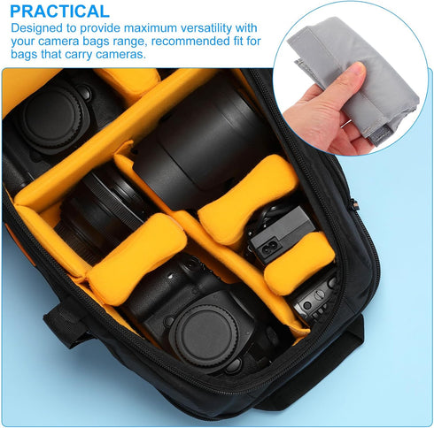 3Pcs 4.72"x3.54"x0.31" PATIKIL Camera Bag Divider, Shockproof Camera Bag Inserts Separator Pad Protective Lens