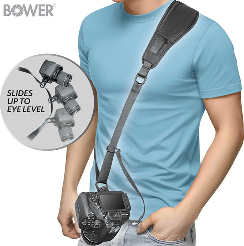 Bower Swift-Shot DSLR Camera Strap: Adjustable Comfort for Your Photography Needs