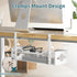 Litwaro Under Desk Cable Management Tray, No Drill Cable Organizer with Clamp for Desk Cord Management, Office, Home