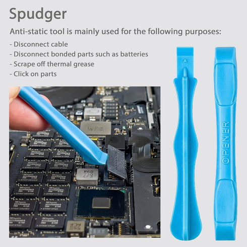 Opening Pry Tools Kit with ESD Spudgers, Anti-Static Brush, Metal Spudger for Laptop Game Console Repair