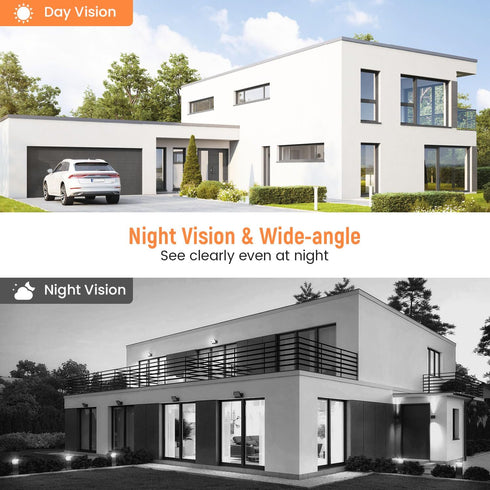 GridTera 2-Way 2.4G Smart Video Doorbell Camera Wireless, AI Human Detection and Instant Alerts, Night Vision, Audio