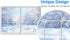 Funnytree Winter Landscape Window Photography Backdrop Christmas Snow Trees Scenery Background Baby Kids Party Decorations Portrait Cake Table Banner Photo Studio Props 7x5ft