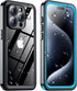 Temdan Waterproof Case for iPhone 15 Pro, IP68 Underwater, 15FT Military Dropproof, Full Body Shockproof, Blue/Clear