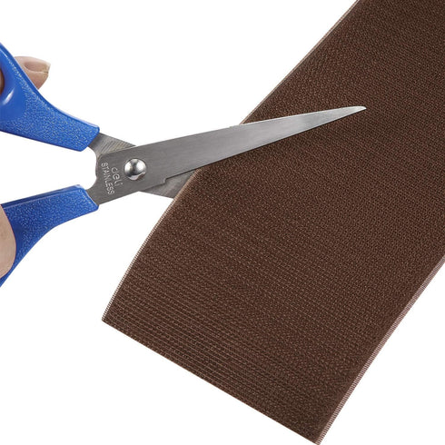 WILLBOND 2 Pack Cable Floor Strip - 10 ft x 3 Inch Carpet Protector Management Hook and Loop Tape, Brown