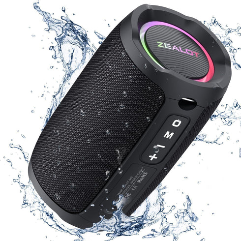 ZEALOT Portable Speaker, Bluetooth Speaker 20W, Outdoor Wireless Speaker, Waterproof IP67, Loud Stereo Sound for Home,