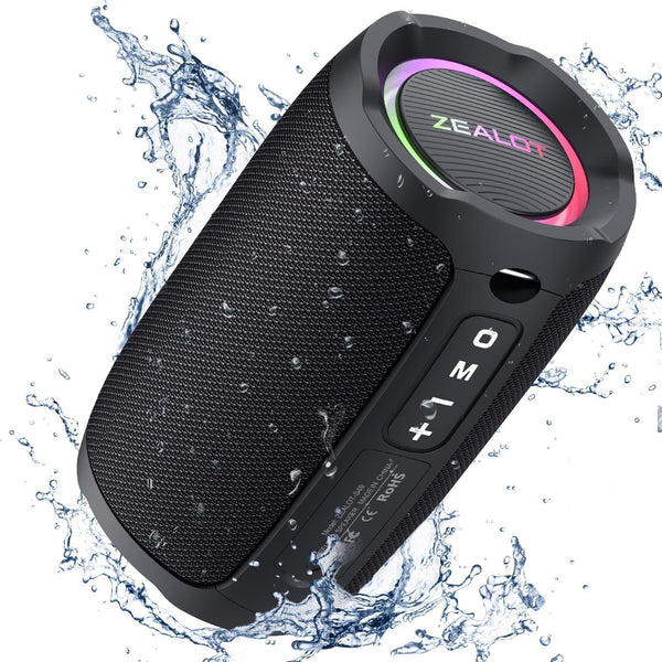 ZEALOT Portable Speaker, Bluetooth Speaker 20W, Outdoor Wireless Speaker, Waterproof IP67, Loud Stereo Sound for Home,